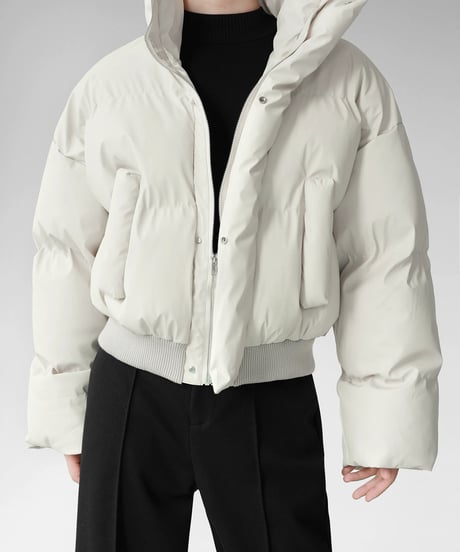 short stand collar puffer jacket/3color　NL2076