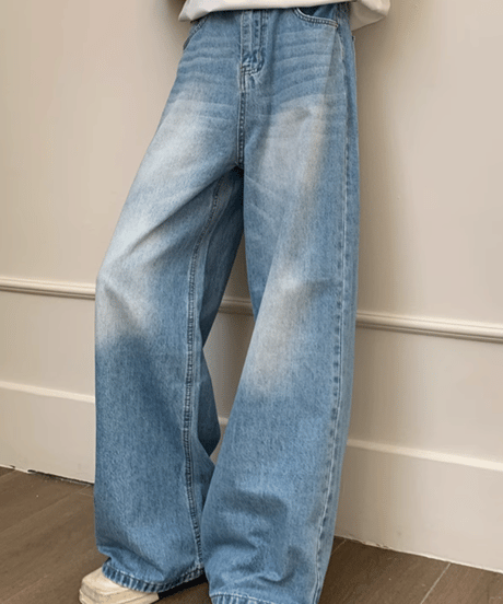 wideleg faded denimpants/5color　NL2083