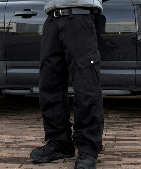 loose wide baggy cargo pants /2color　NL2352