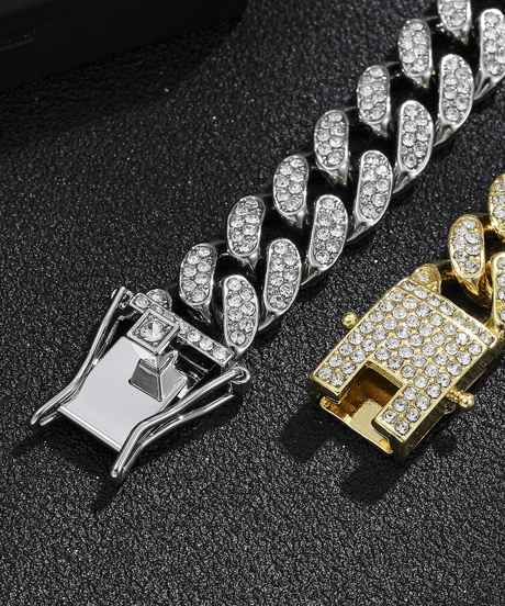 iced out cuban link jewelry　NL2250