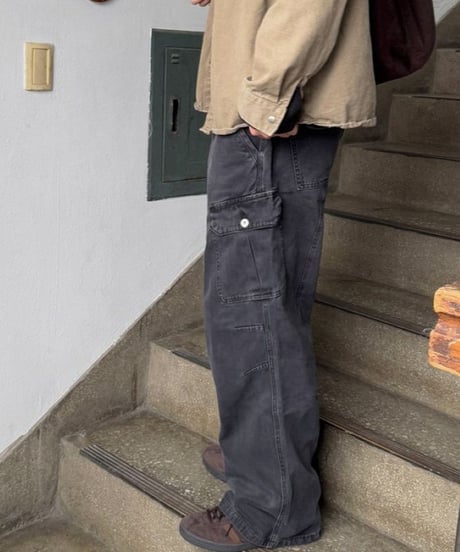 wide leg military cargo pants /2color　NL2350