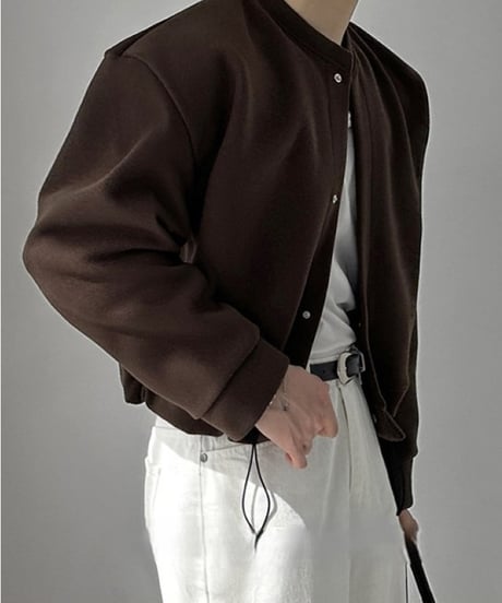 drawstring collarless blouson　NL2344