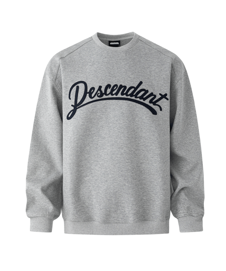 descendant script logo sweatshirt /2color　NL2169
