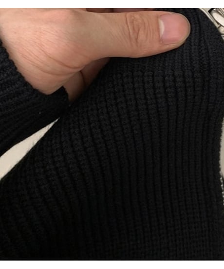zip up knit cardigan /2color　NL2337