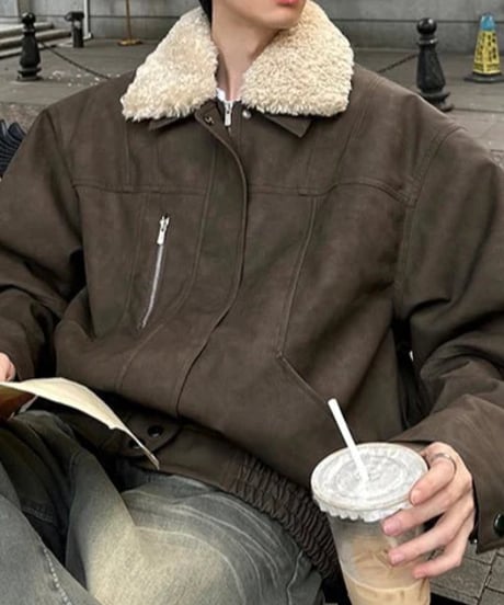 brown shearling jacket　NL2000