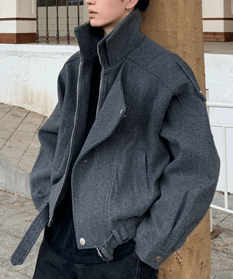 oversized standcollar jacket/2color　NL2082