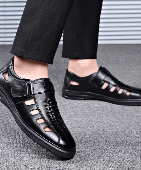 breathable leather sport dress sandals /2color　NL2384