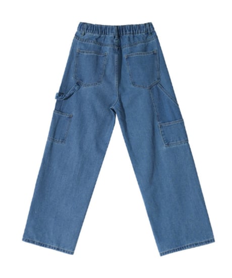 wide fit panel worker denim pants /2color　NL2172