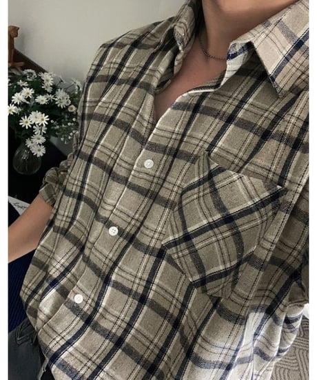 relaxed classic check shirt　NL2312