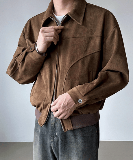 western faux suede bomber jacket　NL2174