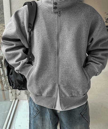 oversized raglan double zip jacket /2color　NL2139