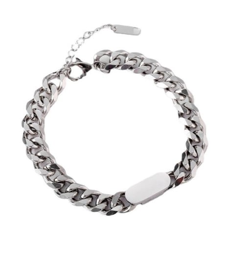 solid id plate chain bracelet　NL2208