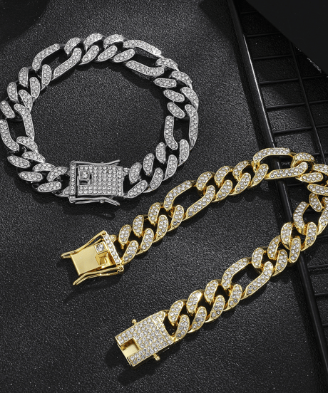 iced out cuban link jewelry　NL2250