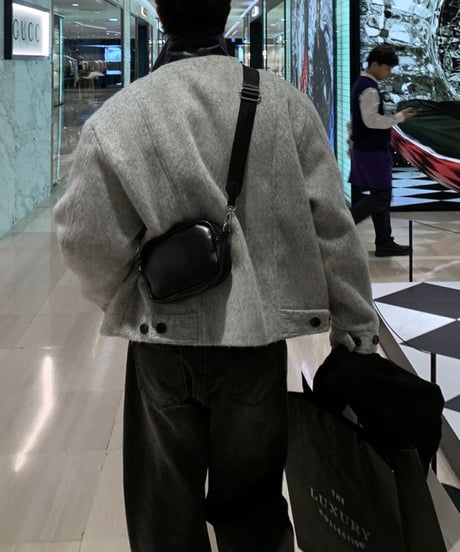 shaggy wool zip-up blouson /2color　NL2109