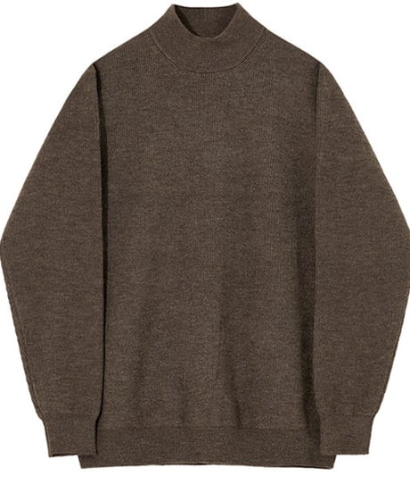 mock neck rib knit sweater slim fit /3color　NL2095