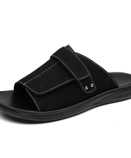 minimalist suede adjustable slides /3color　NL2382