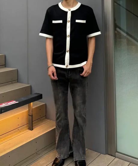Center Seam Flare Denim Pants　NL2060