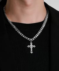 gothic cross iced cuban chain　NL2247