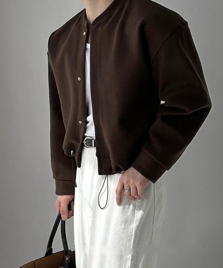 drawstring collarless blouson　NL2344