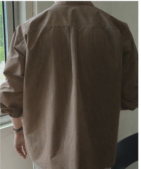 oversized vertical stripe shirt　NL2319
