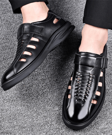 breathable leather sport dress sandals /2color　NL2384