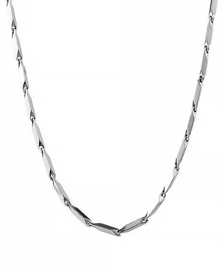 bar link silver necklace　NL2204
