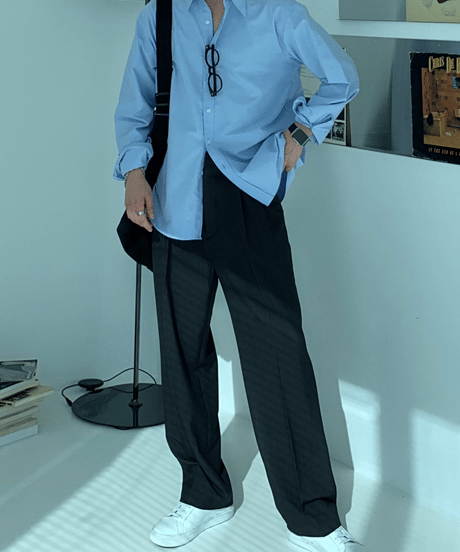 relaxed pleated trousers /2color　NL2160