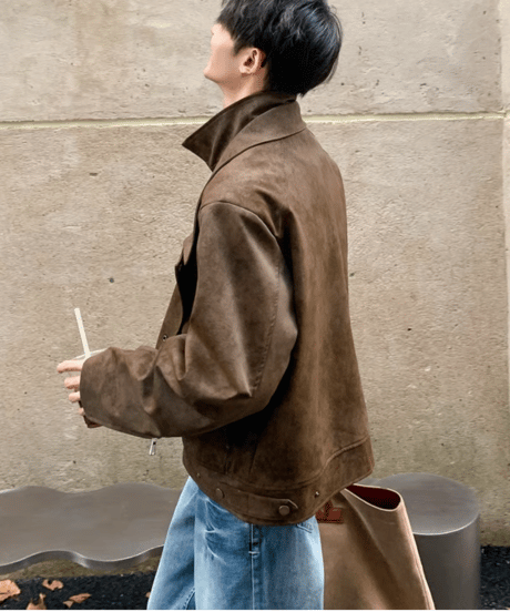 suede-like riders jacket　NL2085