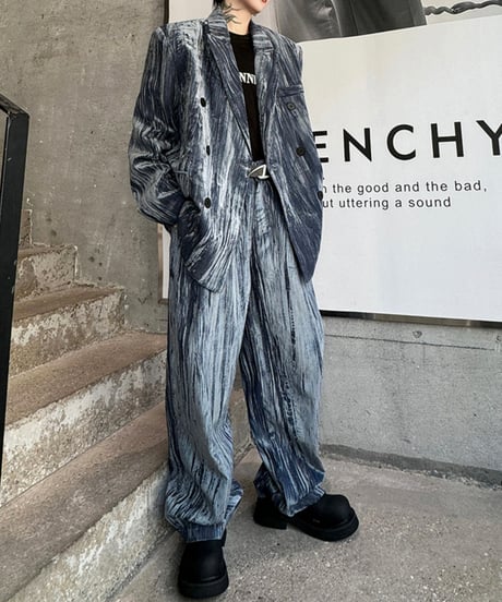 velvet  wide suit set-up　NL2029