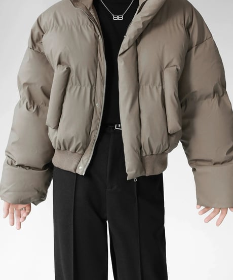 short stand collar puffer jacket/3color　NL2076