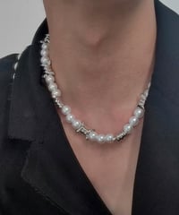 barbed wire pearl necklace　NL2197