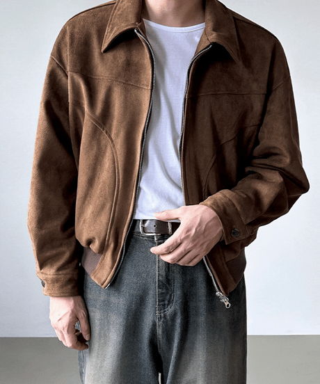 western faux suede bomber jacket　NL2174