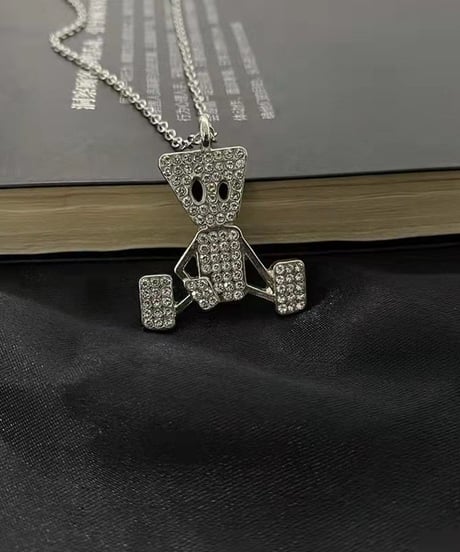 iced out hip hop alien robot pendant necklace　NL2249