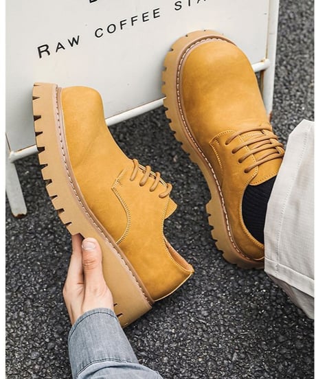 platform suede lace-up shoes　NL2374