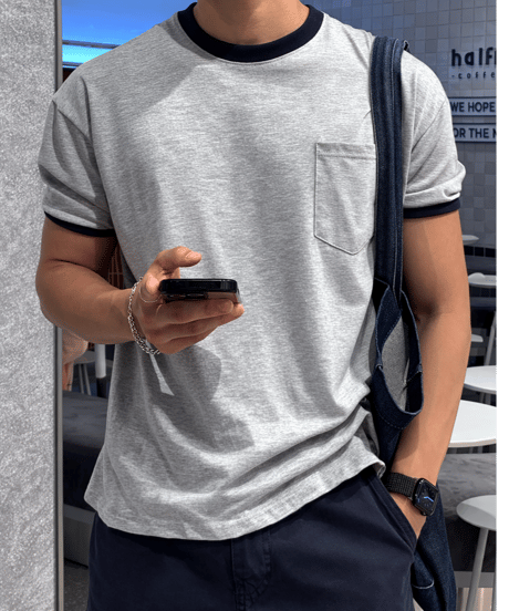 retro ringer pocket tee　NL2330