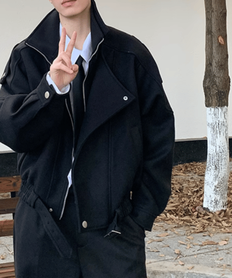oversized standcollar jacket/2color　NL2082