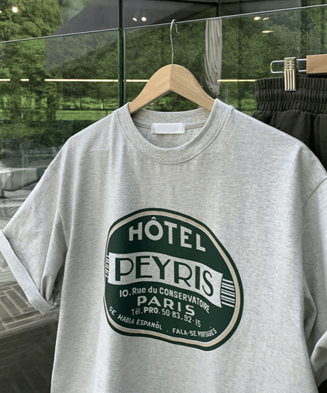hotel peyris graphic tee set /2color　NL2164