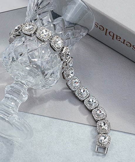 classic crystal cushion bracelet　NL2240