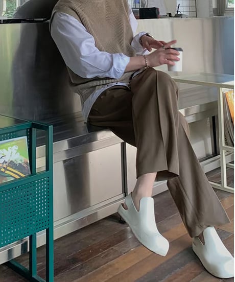 relaxed pleated trousers /2color　NL2160