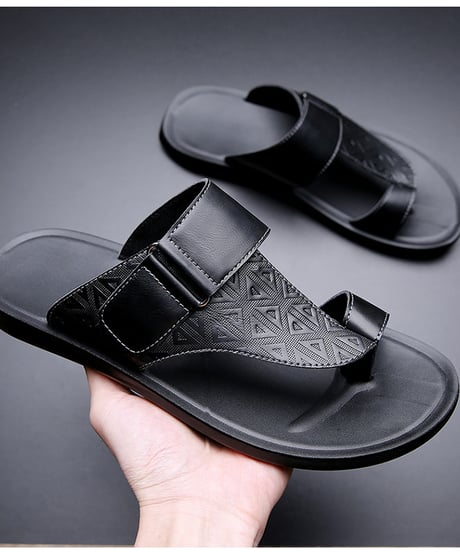 men's geometric strap sandals/3color　NL2379