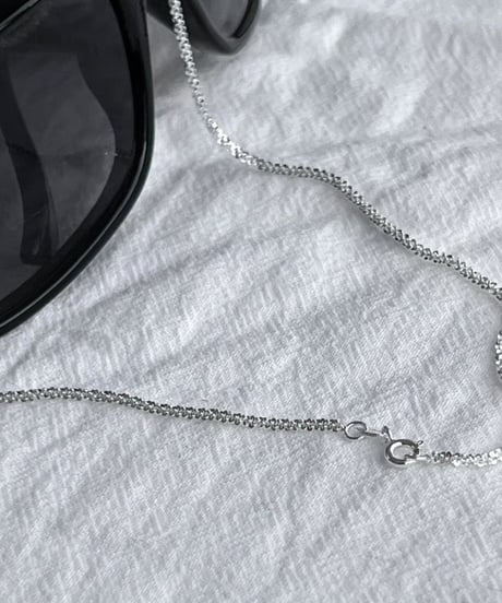 sparkling silver twist chain necklace　NL2200