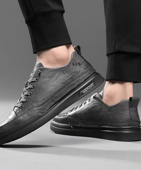 casual leather sneakers standard & warm fur lined /3color　NL2370