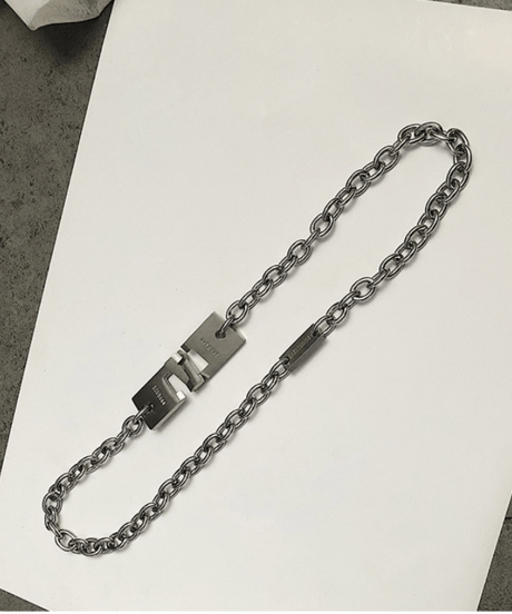 industrial interlocking chain necklace　NL2184
