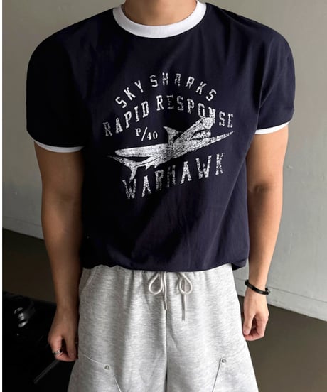 vintage graphics ringer tee /2color　NL2403