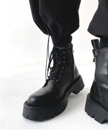 side zip lace-up boots　NL2014