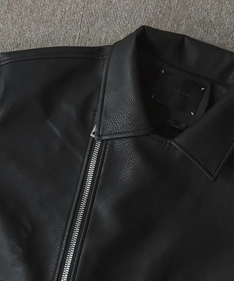 oversized faux leather riders jacket　NL2089