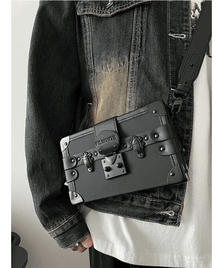 vintage trunk shoulder bag /2color　NL2287