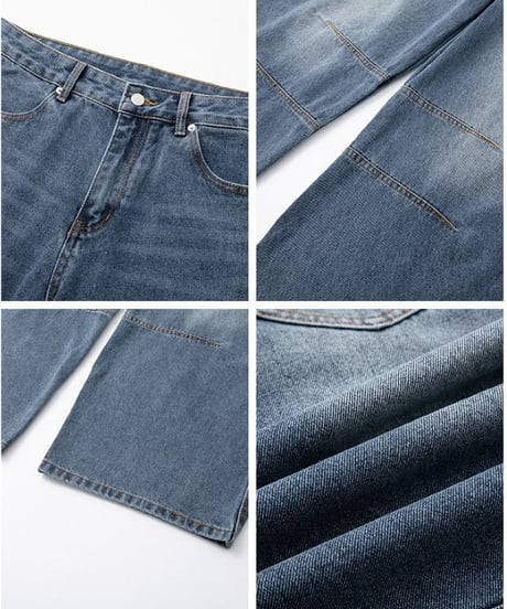 relaxed denim curve pants　NL2347