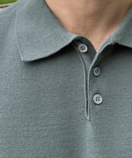 short sleeve classic knit polo shirt /3color　NL2147