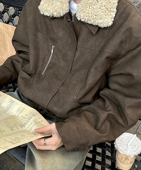 brown shearling jacket　NL2000